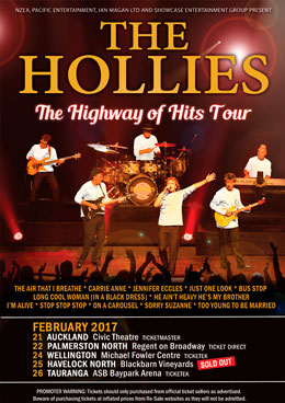 The Hollies, Touring New Zealand February 2017