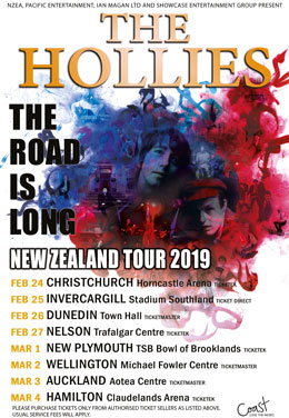 The Hollies The Road is Long Tour - Touring New Zealand February - March 2019
