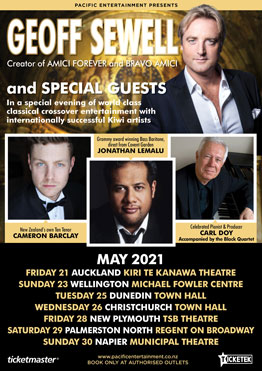 Geoff Sewell & Special Guests -  Touring New Zealand in May 2021